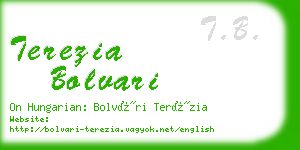 terezia bolvari business card